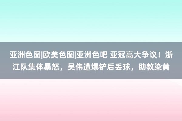 亚洲色图|欧美色图|亚洲色吧 亚冠高大争议！浙江队集体暴怒，吴伟遭爆铲后丢球，助教染黄