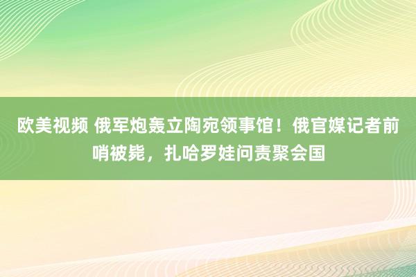 欧美视频 俄军炮轰立陶宛领事馆！俄官媒记者前哨被毙，扎哈罗娃问责聚会国