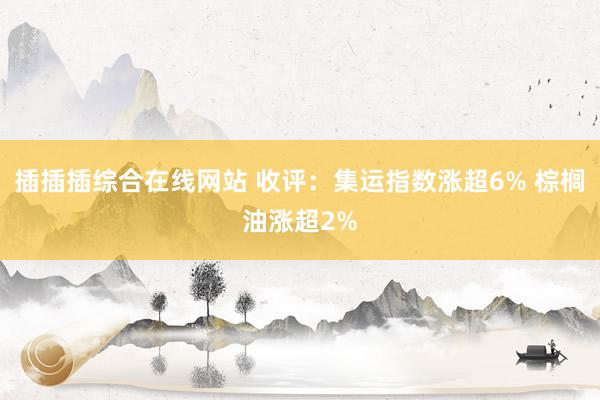 插插插综合在线网站 收评：集运指数涨超6% 棕榈油涨超2%