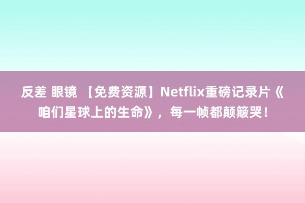 反差 眼镜 【免费资源】Netflix重磅记录片《咱们星球上的生命》，每一帧都颠簸哭！