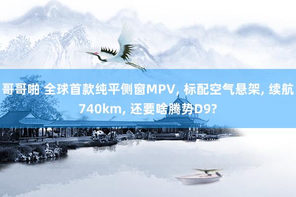 哥哥啪 全球首款纯平侧窗MPV， 标配空气悬架， 续航740km， 还要啥腾势D9?