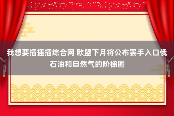 我想要插插插综合网 欧盟下月将公布罢手入口俄石油和自然气的阶梯图