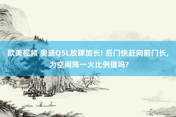 欧美视频 奥迪Q5L放肆加长! 后门快赶向前门长， 为空间阵一火比例值吗?