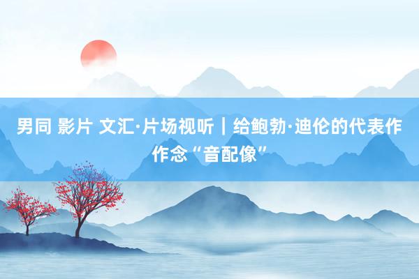 男同 影片 文汇·片场视听｜给鲍勃·迪伦的代表作作念“音配像”