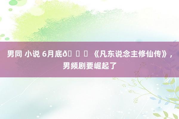 男同 小说 6月底👖《凡东说念主修仙传》,男频剧要崛起了